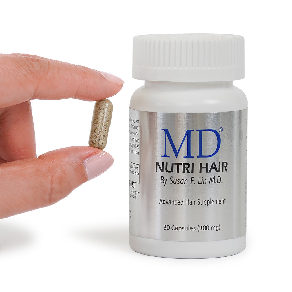 MD® Nutri Hair Growth Supplement - Minimizes Hair Shedding, Thinning and Breakage  - 30 Capsules