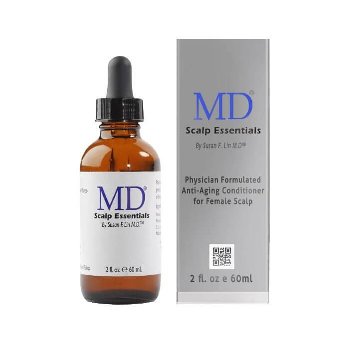 MD Scalp Essential anti-itch serum bottle for oily, flaky scalp and hair loss support from the MD Hair collection

